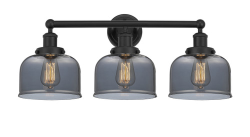 INNOVATIONS 616-3W-BK-G73 Bell 3 Light 24.5 inch Bath Vanity Light Matte Black
