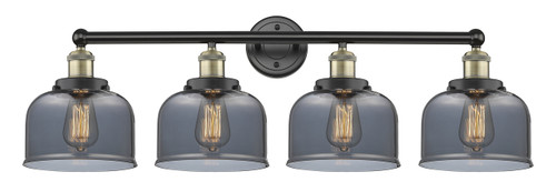 INNOVATIONS 616-4W-BAB-G73 Bell 4 33.5 inch Bath Vanity Light Black Antique Brass