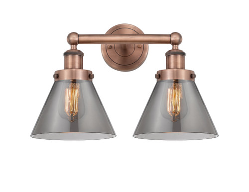 INNOVATIONS 616-2W-AC-G43 Cone 2 15.5 inch Bath Vanity Light Antique Copper