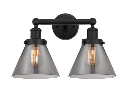 INNOVATIONS 616-2W-BK-G43 Cone 2 Light 15.5 inch Bath Vanity Light Matte Black
