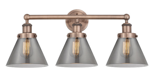 INNOVATIONS 616-3W-AC-G43 Cone 3 24.5 inch Bath Vanity Light Antique Copper