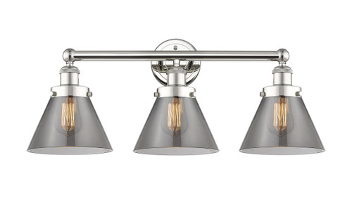 INNOVATIONS 616-3W-PN-G43 Cone 3 24.5 inch Bath Vanity Light Polished Nickel