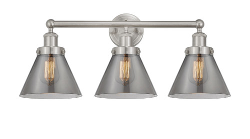 INNOVATIONS 616-3W-SN-G43 Cone 3 Light 24.5 inch Bath Vanity Light Brushed Satin Nickel