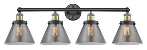 INNOVATIONS 616-4W-BAB-G43 Cone 4 33.5 inch Bath Vanity Light Black Antique Brass