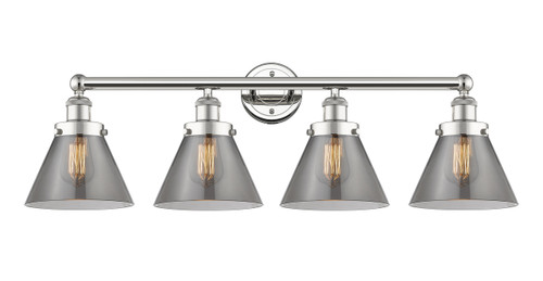 INNOVATIONS 616-4W-PN-G43 Cone 4 33.5 inch Bath Vanity Light Polished Nickel