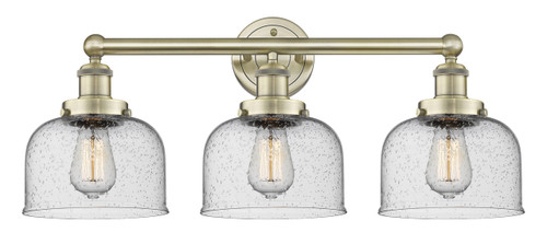 INNOVATIONS 616-3W-AB-G74 Bell 3 24.5 inch Bath Vanity Light Antique Brass