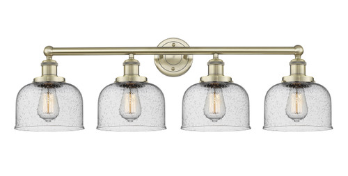 INNOVATIONS 616-4W-AB-G74 Bell 4 33.5 inch Bath Vanity Light Antique Brass