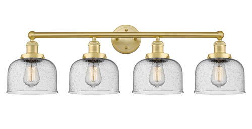 INNOVATIONS 616-4W-SG-G74 Bell 4 33.5 inch Bath Vanity Light Satin Gold