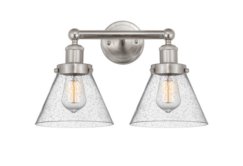 INNOVATIONS 616-2W-SN-G44 Cone 2 Light 15.5 inch Bath Vanity Light Brushed Satin Nickel