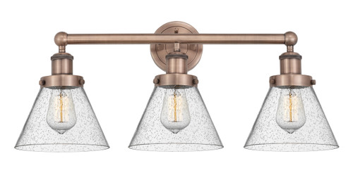 INNOVATIONS 616-3W-AC-G44 Cone 3 24.5 inch Bath Vanity Light Antique Copper