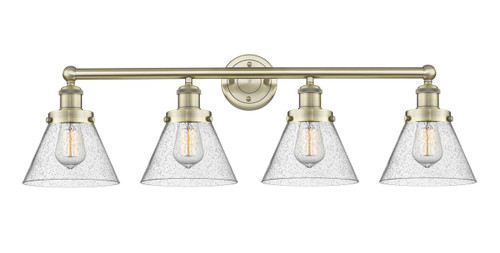 INNOVATIONS 616-4W-AB-G44 Cone 4 33.5 inch Bath Vanity Light Antique Brass