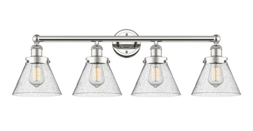 INNOVATIONS 616-4W-PN-G44 Cone 4 33.5 inch Bath Vanity Light Polished Nickel