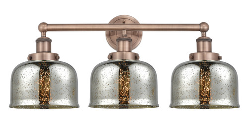 INNOVATIONS 616-3W-AC-G78 Bell 3 24.5 inch Bath Vanity Light Antique Copper