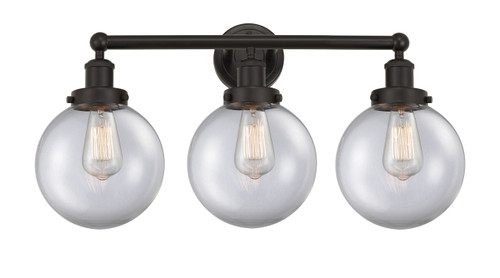 INNOVATIONS 616-3W-OB-G202-8 Beacon 3 Light 24.5 inch Bath Vanity Light Oil Rubbed Bronze