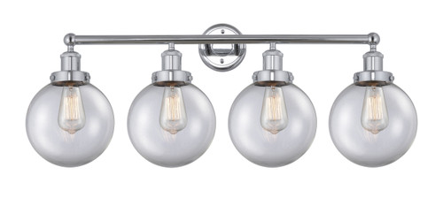 INNOVATIONS 616-4W-PC-G202-8 Beacon 4 Light 33.5 inch Bath Vanity Light Polished Chrome