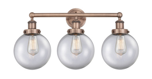 INNOVATIONS 616-3W-AC-G202-8 Beacon 3 24.5 inch Bath Vanity Light Antique Copper
