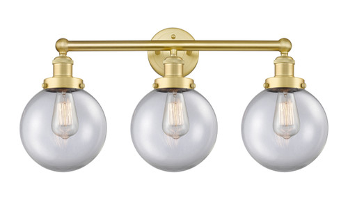 INNOVATIONS 616-3W-SG-G202-8 Beacon 3 24.5 inch Bath Vanity Light Satin Gold