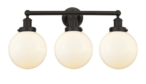 INNOVATIONS 616-3W-OB-G201-8 Beacon 3 Light 24.5 inch Bath Vanity Light Oil Rubbed Bronze