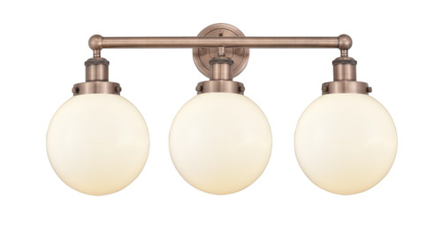 INNOVATIONS 616-3W-AC-G201-8 Beacon 3 24.5 inch Bath Vanity Light Antique Copper