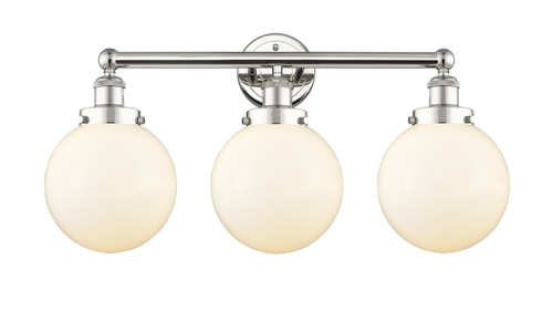 INNOVATIONS 616-3W-PN-G201-8 Beacon 3 24.5 inch Bath Vanity Light Polished Nickel