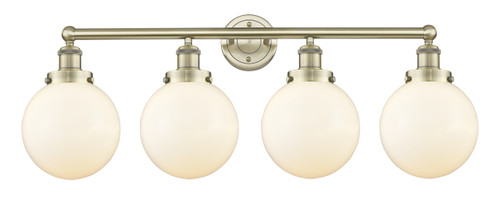 INNOVATIONS 616-4W-AB-G201-8 Beacon 4 33.5 inch Bath Vanity Light Antique Brass