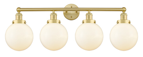 INNOVATIONS 616-4W-SG-G201-8 Beacon 4 33.5 inch Bath Vanity Light Satin Gold