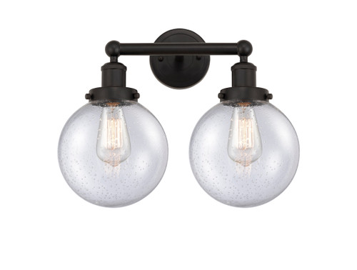 INNOVATIONS 616-2W-OB-G204-8 Beacon 2 Light 15.5 inch Bath Vanity Light Oil Rubbed Bronze