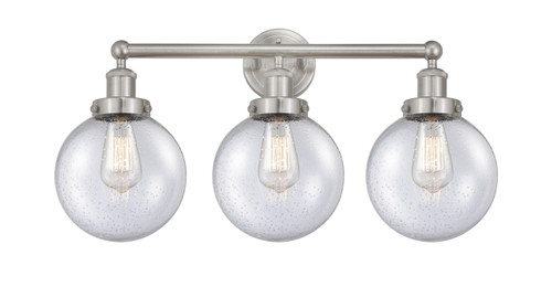 INNOVATIONS 616-3W-SN-G204-8 Beacon 3 Light 24.5 inch Bath Vanity Light Brushed Satin Nickel