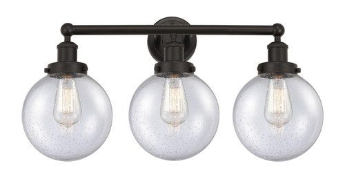 INNOVATIONS 616-3W-OB-G204-8 Beacon 3 Light 24.5 inch Bath Vanity Light Oil Rubbed Bronze