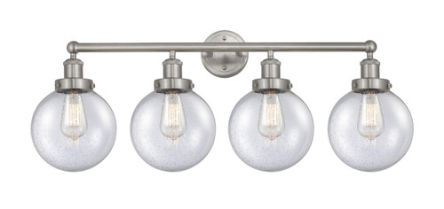 INNOVATIONS 616-4W-SN-G204-8 Beacon 4 Light 33.5 inch Bath Vanity Light Brushed Satin Nickel