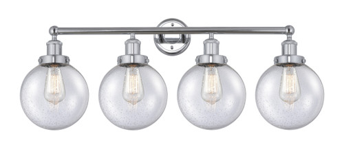 INNOVATIONS 616-4W-PC-G204-8 Beacon 4 Light 33.5 inch Bath Vanity Light Polished Chrome