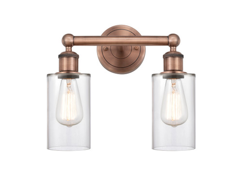 INNOVATIONS 616-2W-AC-G802 Clymer 2 12.875 inch Bath Vanity Light Antique Copper