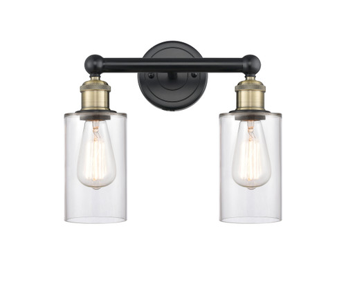 INNOVATIONS 616-2W-BAB-G802 Clymer 2 12.875 inch Bath Vanity Light Black Antique Brass