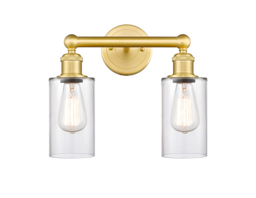 INNOVATIONS 616-2W-SG-G802 Clymer 2 12.875 inch Bath Vanity Light Satin Gold