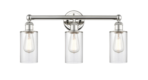 INNOVATIONS 616-3W-PN-G802 Clymer 3 21.875 inch Bath Vanity Light Polished Nickel