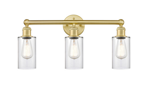 INNOVATIONS 616-3W-SG-G802 Clymer 3 21.875 inch Bath Vanity Light Satin Gold
