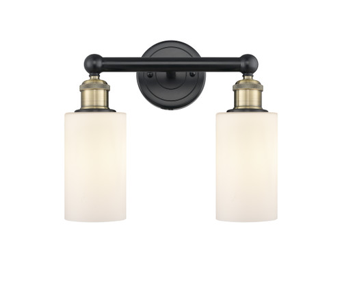 INNOVATIONS 616-2W-BAB-G801 Clymer 2 12.875 inch Bath Vanity Light Black Antique Brass