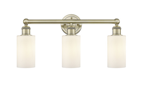 INNOVATIONS 616-3W-AB-G801 Clymer 3 21.875 inch Bath Vanity Light Antique Brass