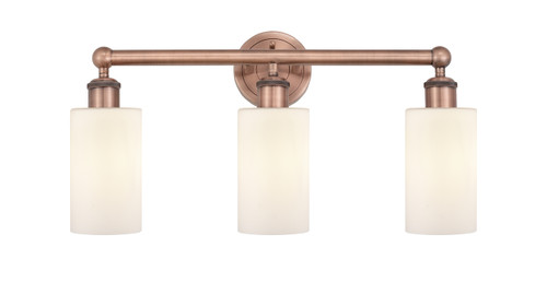 INNOVATIONS 616-3W-AC-G801 Clymer 3 21.875 inch Bath Vanity Light Antique Copper