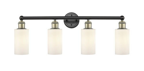 INNOVATIONS 616-4W-BAB-G801 Clymer 4 30.875 inch Bath Vanity Light Black Antique Brass