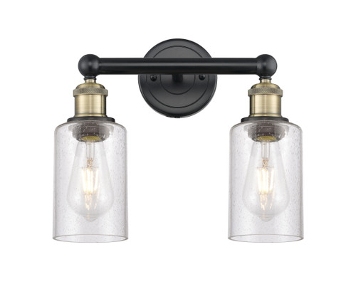 INNOVATIONS 616-2W-BAB-G804 Clymer 2 12.875 inch Bath Vanity Light Black Antique Brass