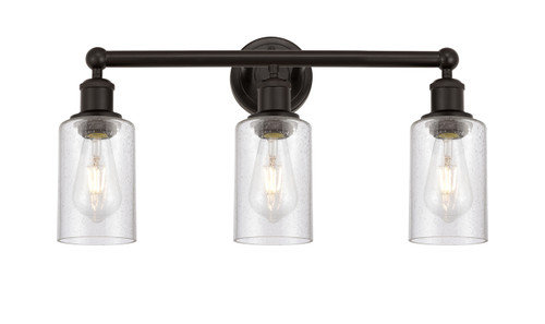 INNOVATIONS 616-3W-OB-G804 Clymer 3 21.875 inch Bath Vanity Light Oil Rubbed Bronze