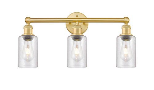 INNOVATIONS 616-3W-SG-G804 Clymer 3 21.875 inch Bath Vanity Light Satin Gold