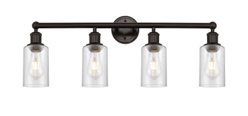 INNOVATIONS 616-4W-OB-G804 Clymer 4 30.875 inch Bath Vanity Light Oil Rubbed Bronze