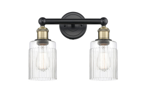 INNOVATIONS 616-2W-BAB-G342 Hadley 2 13.5 inch Bath Vanity Light Black Antique Brass