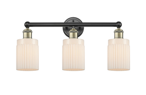 INNOVATIONS 616-3W-BAB-G341 Hadley 3 22.5 inch Bath Vanity Light Black Antique Brass