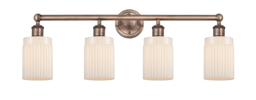INNOVATIONS 616-4W-AC-G341 Hadley 4 31.5 inch Bath Vanity Light Antique Copper