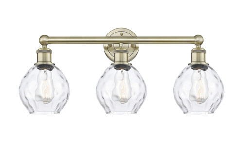 INNOVATIONS 616-3W-AB-G362 Waverly 3 24 inch Bath Vanity Light Antique Brass