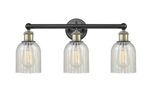 INNOVATIONS 616-3W-BAB-G2511 Caledonia 3 23 inch Bath Vanity Light Black Antique Brass