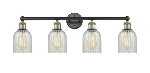 INNOVATIONS 616-4W-BAB-G2511 Caledonia 4 32 inch Bath Vanity Light Black Antique Brass